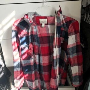 Forever 21 hooded flannel